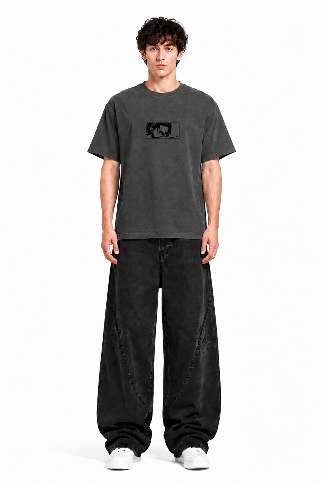 Inferno Warrior Graphic Oversized T-Shirt