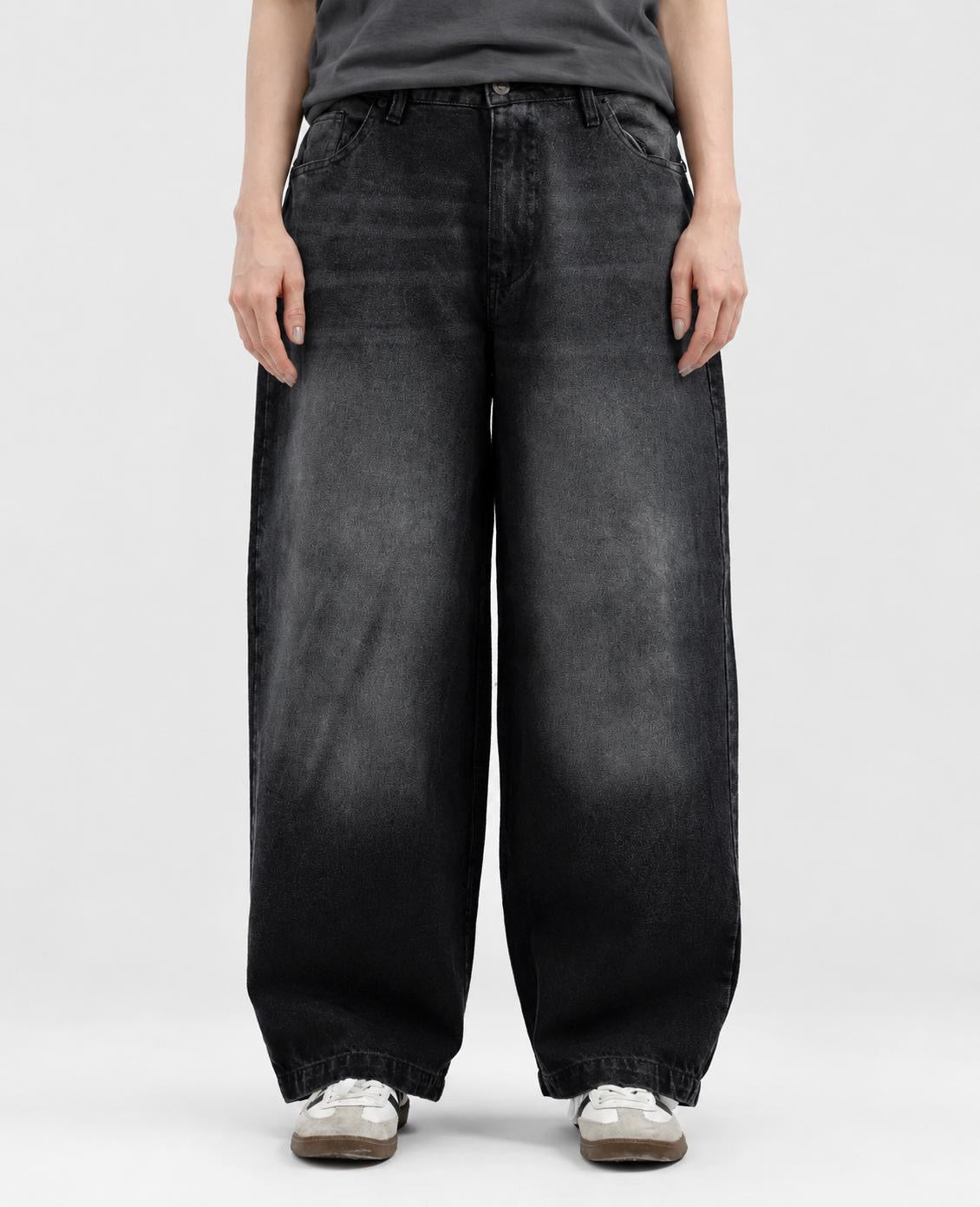 Midnight Fade Washed Unisex Baggy Jeans