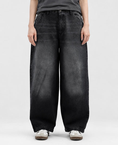 Midnight Fade Washed Unisex Baggy Jeans