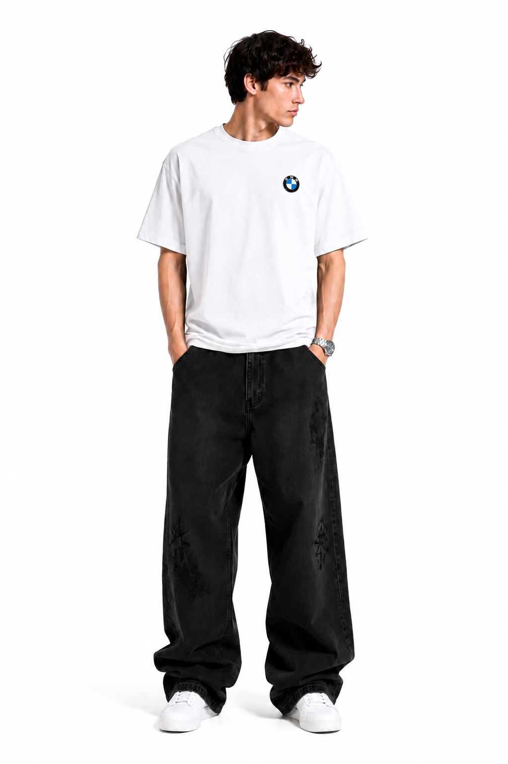 BMW M5 Blueprint Graphic Oversized/Regular Unisex T-Shirt