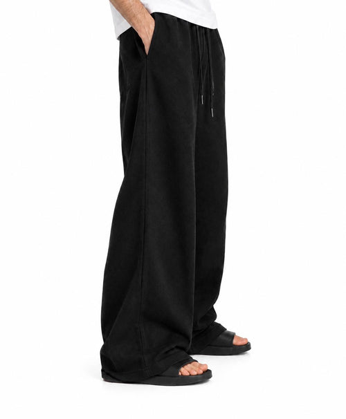 Essential Black Wide-Leg Baggy Unisex Trouser