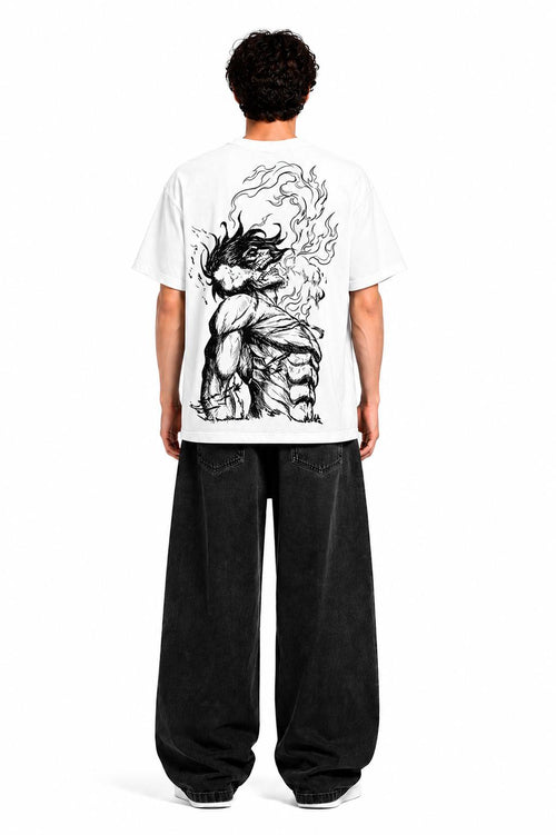 Inferno Warrior Graphic Oversized T-Shirt