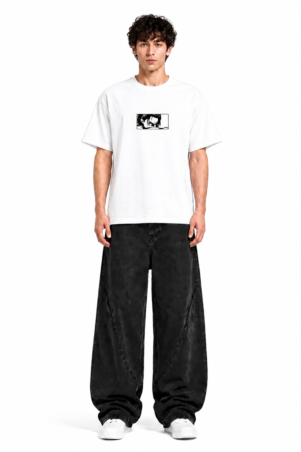 Inferno Warrior Graphic Oversized T-Shirt